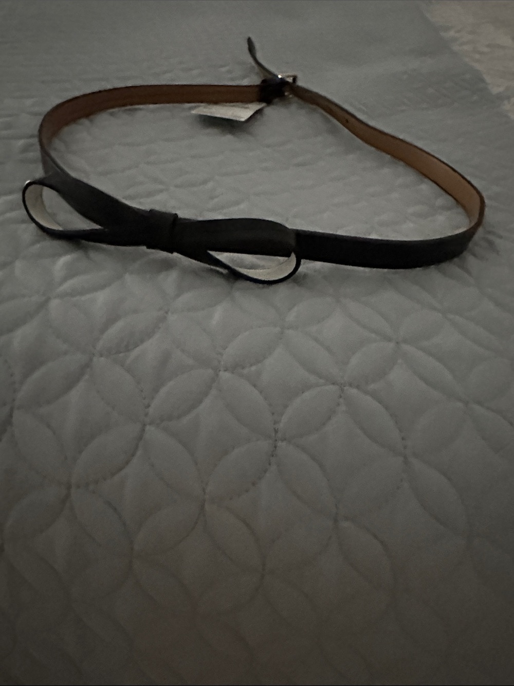 kate spade Black Slim Bow Belt